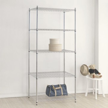 百變金鋼 五層重網鍍鉻鐵架90x60x210cm