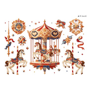 【6 月新品】20-134-0115 裁切紙 馬戲團風格