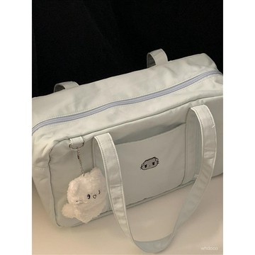 👜 卿選好物 👜油條碎碎 原創薄荷藍託特包通懃小貓刺繡單肩包