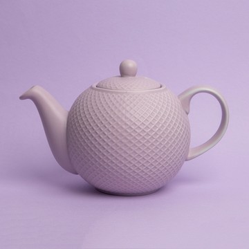 《London Pottery》Globe陶製茶壺-格紋紫900ml-- 泡茶 下午茶 茶具
