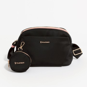 PLAYBOY - 大斜背包  Soft系列 - 黑色