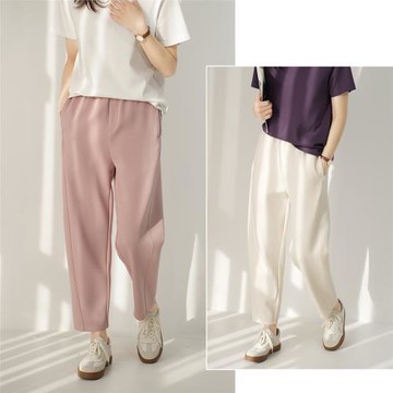 時髦百搭 女士奶奶褲 空氣棉九分錐形褲 高腰顯瘦 春秋款 女裝