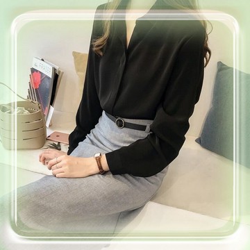 現貨大碼 襯衫女  開衫上班族 春秋外穿設計感 洋氣薄款法式氣質襯衣潮雪紡衣服