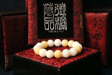 天然硨磲手珠 12mm 半玉化硨磲手鍊 花絲黃硨磲 佛教七寶 客製化