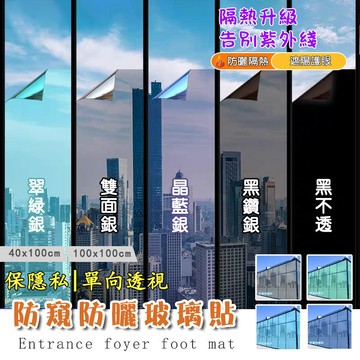 【免運 買4送1】玻璃貼 防窥玻璃貼 隔熱紙 窗戶玻璃貼 靜電無膠貼 單向透視防窺防曬隔熱膜 遮光玻璃貼 隔熱窗戶貼紙