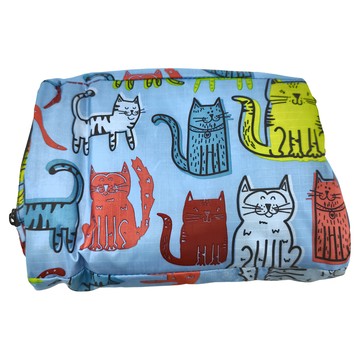 eco chic 英國ECO 方形後背包 - 輕巧好攜帶 高韌性防潑水設計  33 x 27 x 17cm  塗鴉貓 藍色