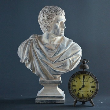 樹脂人物頭像布魯特斯半身像 歐式雕塑雕像教學道具櫥窗裝飾品