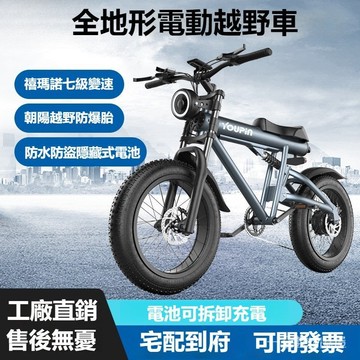 【全地形可騎】電動越野車 胖胎電動腳踏車 電動登山車 電動腳踏車 電動越野腳踏車 電動代步車 電動車 20吋電動腳踏車