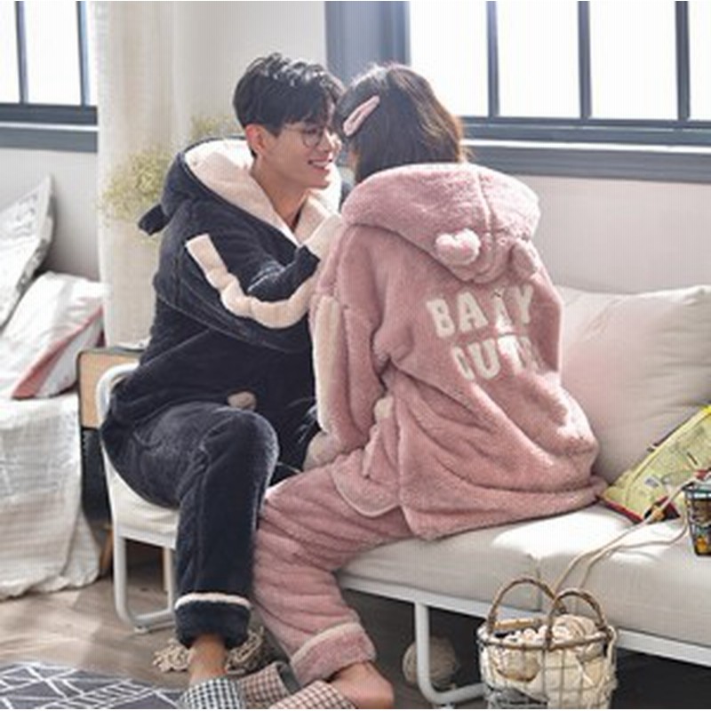 もこもこ メンズ パジャマ ペア 可愛い ルームウェア 前開き レディース 上下セット 冬 部屋着 あったか 男女兼用 通販 Lineポイント最大7 0 Get Lineショッピング