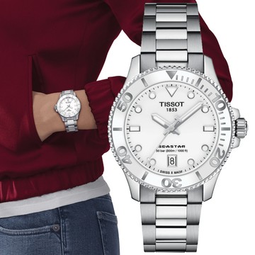 TISSOT天梭 SEASTAR1000 海洋之星 300米 潛水石英腕錶 36mm/T1202101101100