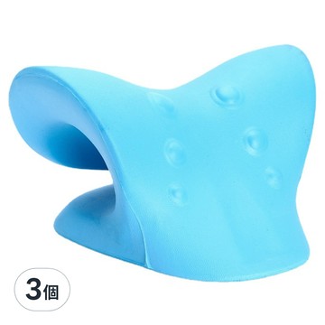 Kyhome 肩頸按摩器/C型頸椎牽引器/穴位按摩枕  藍色  3個  21 x 12cm