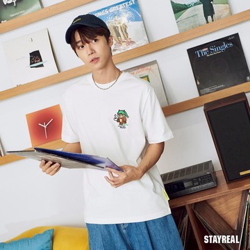 STAYREAL 熬夜貓頭鷹T - 米白