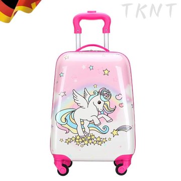 18寸新款卡通可愛萬向輪減負男女小學生書包兒童拉桿箱行李旅行箱