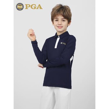 美國PGA青少年高爾夫服裝長袖T恤秋冬季男童少兒運動童裝兒童衣服