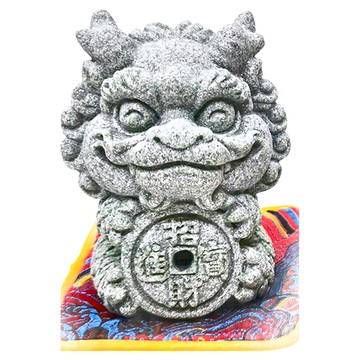 財神小舖 財富加倍 青砂石祥龍擺件 5.7cm*5cm*7.5cm  灰色  1個