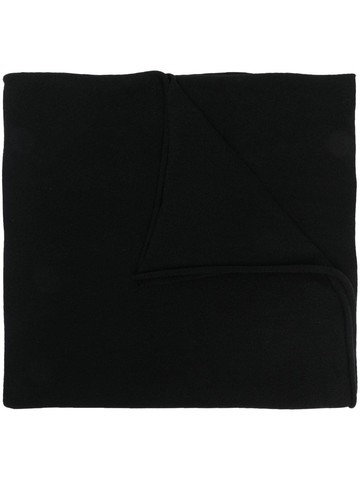 Jil Sander - cashmere logo-patch scarf - women - Cashmere - One Size - Black