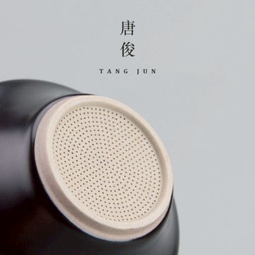 唐俊 琺瑯彩公道杯茶漏過濾一體家用茶葉過濾漏器網紗分陶瓷套裝