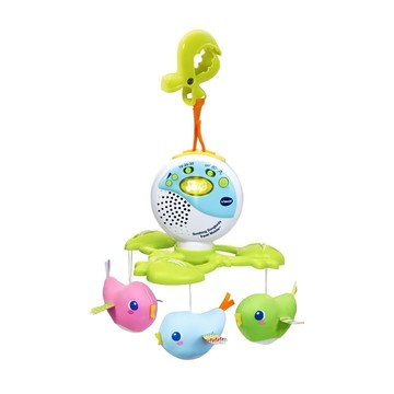 vtech 偉易達 可攜式3合1啾啾鳥音樂鈴 嬰兒床鈴 音樂安撫玩具 聲光玩具  1個