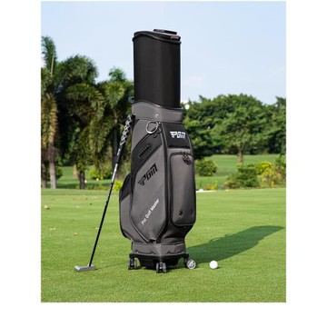 PGM高爾夫球包男女硬殼伸縮球包四輪平推航空托運包球袋 可放鞋