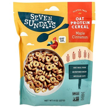 Seven Sundays, 燕麥蛋白麥片，楓糖肉桂，8 盎司（227 克）