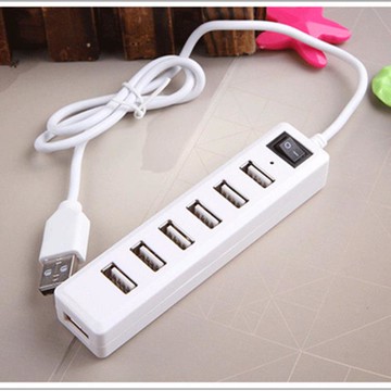 電腦高速一拖七單開關usb2.0HU集線器USB迷你帶開關hub分線器7口 雙11全館免運