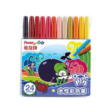 【Pentel 飛龍】彩色筆 24色/組 S3602-24(24色組)