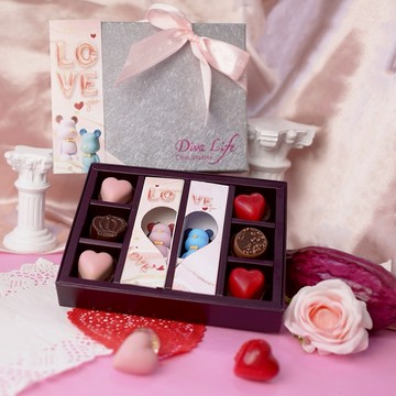 快速出貨【Diva Life】熊熊愛你 經典夾心巧克力禮盒｜情人節、告白送禮