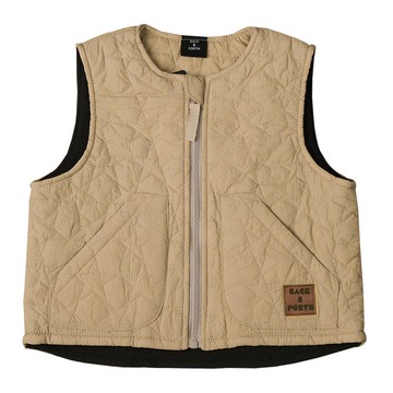 akachan honpo - 鋪棉背心.-淺卡其色