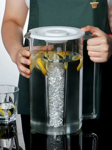 冷水壺 涼水壺 冷水壺大容量家用冰水器果汁扎壺耐高溫高端商用PC亞克力涼水壺