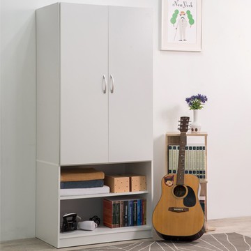 TZUMii雅緻二門二格衣櫥 衣櫃 衣物收納櫃 二門衣櫃-白色