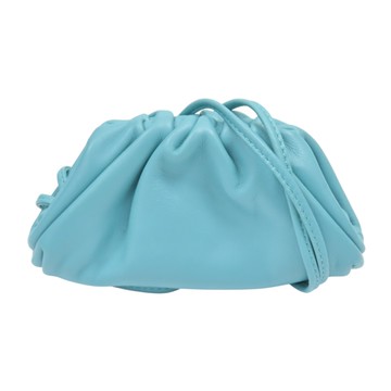 BOTTEGA VENETA BV 寶緹嘉 藍色羊皮 Mini Pouch 雲朵小包 肩背包 【二手名牌BRAND OFF】