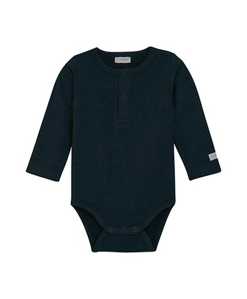 素面深藍色長袖包屁衣80cm