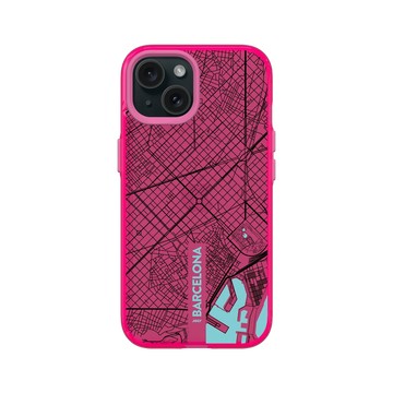 iPhone 15 Clear 粉漾桃 - JOCR - Barcelona (Black Logo)