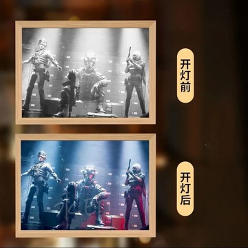 三角洲創意燈光畵ins氛圍燈畵相框週邊擺件裝飾朋友小夜燈禮物