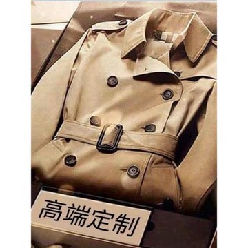 WFYO/經典款卡其色風衣外套女秋冬新款夾棉中長款修身英倫風上衣