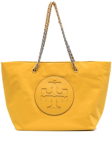 Tory Burch - Ella logo-patch tote bag - women - Fabric - One Size - Yellow