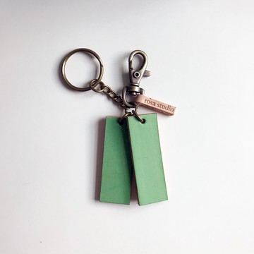 皮革鑰匙圈│青草綠SAC01004