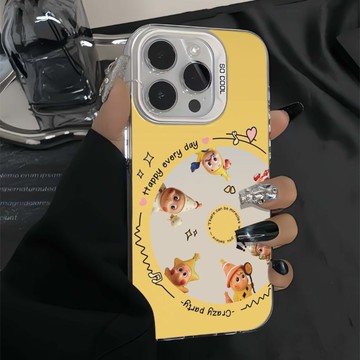 免運+隔日🚚元氣手機殼 圓圈星星人 適用於蘋果17promax 16Pro 15plus 14 13 12 11防摔