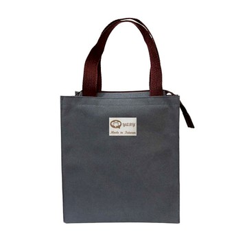 YABY四方拉鍊便當袋-灰