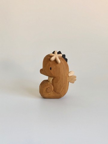 海馬，木雕，手作