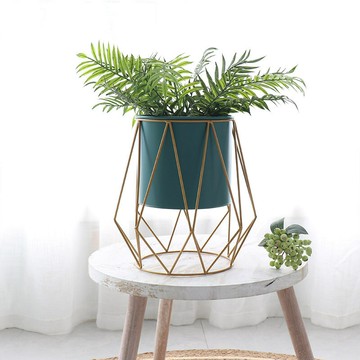 落地花盆花器 北歐風鐵藝花桶網紅款簡約百搭裝飾花盆家居擺件客廳綠植落地花器