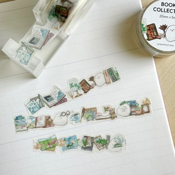 書本收藏家造型日本和紙膠帶