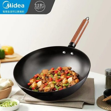 適用美.的炒鍋CT32A09家用32cm精鐵烹飪無涂層不粘平底爐灶通用