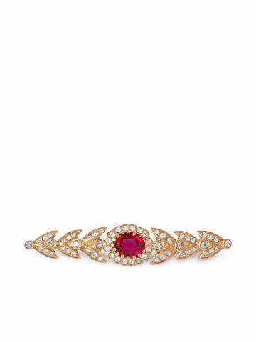 Susan Caplan Vintage - 1980s Attwood & Sawyer crystal-embellished brooch - women - 22kt Gold Plated Brass - One Size