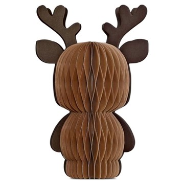SUPER PARTY 派對城 蜂巢球擺飾  1個  聖誕麋鹿 棕色  50 x 32.4cm