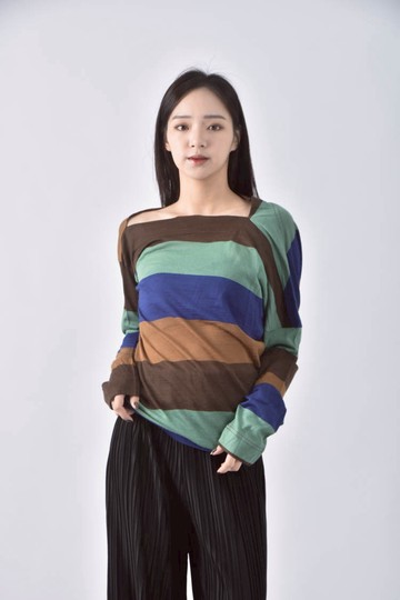 (M) vivienne westwood條紋棕色長袖上衣