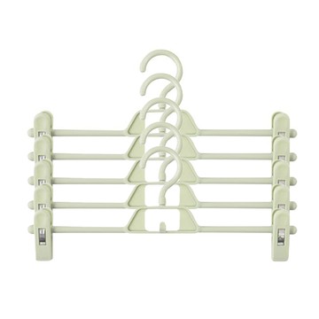 西格傢飾 輕巧居家防滑無痕褲架 5個 薄荷綠 衣物收納