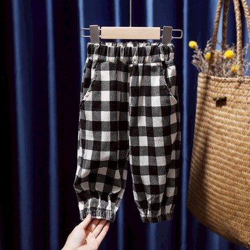 女童春褲子春秋款外穿2021年新款洋氣男童寶寶休閑褲嬰兒格格褲