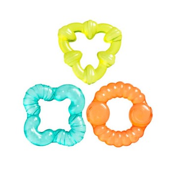 澳洲 PLAYGRO 幾何冰涼三角搖鈴~3入|固齒器