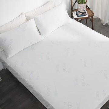 eyah 宜雅 膠原蛋白X瑞士抗菌防蹣TPU薄膜防水保潔墊床包  雙人  White